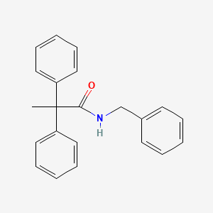 molecular formula C22H21NO B3692876 N-benzyl-2,2-diphenylpropanamide 