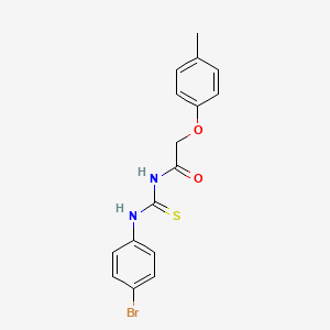 molecular formula C16H15BrN2O2S B3692893 N-[(4-bromophenyl)carbamothioyl]-2-(4-methylphenoxy)acetamide 