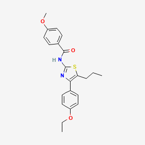 molecular formula C22H24N2O3S B3692913 N-[4-(4-ethoxyphenyl)-5-propyl-1,3-thiazol-2-yl]-4-methoxybenzamide 