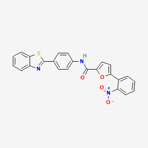 molecular formula C24H15N3O4S B3692929 N-[4-(1,3-benzothiazol-2-yl)phenyl]-5-(2-nitrophenyl)furan-2-carboxamide 