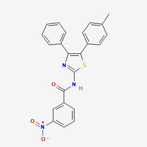 molecular formula C23H17N3O3S B3692969 N-[5-(4-methylphenyl)-4-phenyl-1,3-thiazol-2-yl]-3-nitrobenzamide 