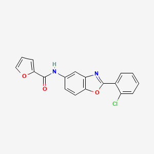 molecular formula C18H11ClN2O3 B3692971 N-[2-(2-chlorophenyl)-1,3-benzoxazol-5-yl]furan-2-carboxamide 