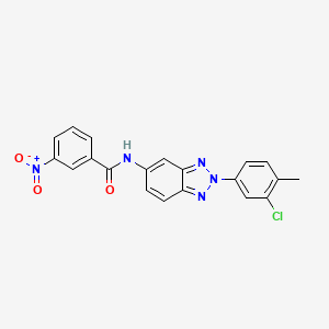 molecular formula C20H14ClN5O3 B3693015 N-[2-(3-chloro-4-methylphenyl)-2H-1,2,3-benzotriazol-5-yl]-3-nitrobenzamide 