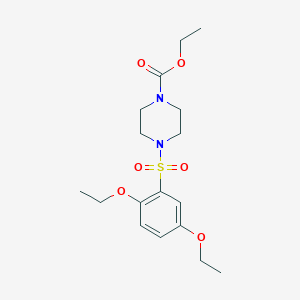 molecular formula C17H26N2O6S B369314 Ethyl 4-[(2,5-diethoxyphenyl)sulfonyl]piperazine-1-carboxylate CAS No. 681852-58-4