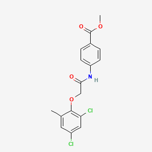 molecular formula C17H15Cl2NO4 B3694022 Methyl 4-[[2-(2,4-dichloro-6-methylphenoxy)acetyl]amino]benzoate 