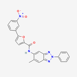 molecular formula C24H17N5O4 B3694041 N-(6-Methyl-2-phenyl-2H-1,2,3-benzotriazol-5-YL)-5-(3-nitrophenyl)furan-2-carboxamide 