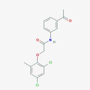 molecular formula C17H15Cl2NO3 B3694091 N-(3-acetylphenyl)-2-(2,4-dichloro-6-methylphenoxy)acetamide 