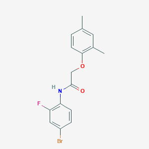 molecular formula C16H15BrFNO2 B3694161 N-(4-bromo-2-fluorophenyl)-2-(2,4-dimethylphenoxy)acetamide 