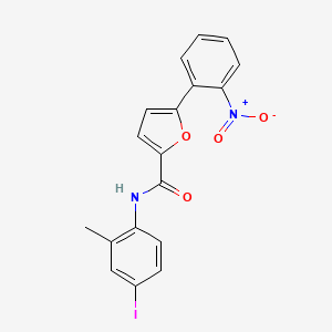 molecular formula C18H13IN2O4 B3694302 N-(4-iodo-2-methylphenyl)-5-(2-nitrophenyl)furan-2-carboxamide CAS No. 6271-38-1