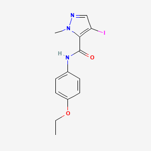 molecular formula C13H14IN3O2 B3694391 N-(4-ethoxyphenyl)-4-iodo-1-methyl-1H-pyrazole-5-carboxamide 