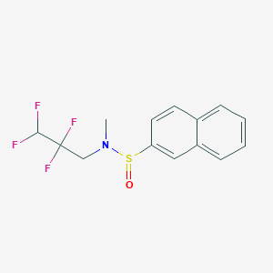 molecular formula C14H13F4NOS B3694579 N-methyl-N-(2,2,3,3-tetrafluoropropyl)-2-naphthalenesulfinamide 