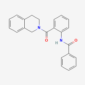 molecular formula C23H20N2O2 B3694666 N-[2-(1,2,3,4-TETRAHYDROISOQUINOLINE-2-CARBONYL)PHENYL]BENZAMIDE 
