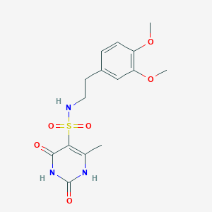 molecular formula C15H19N3O6S B3694691 N-[2-(3,4-dimethoxyphenyl)ethyl]-2-hydroxy-4-methyl-6-oxo-1,6-dihydropyrimidine-5-sulfonamide 