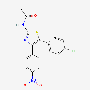 molecular formula C17H12ClN3O3S B3694809 N-[5-(4-chlorophenyl)-4-(4-nitrophenyl)-1,3-thiazol-2-yl]acetamide 