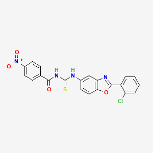 molecular formula C21H13ClN4O4S B3695040 N-({[2-(2-chlorophenyl)-1,3-benzoxazol-5-yl]amino}carbonothioyl)-4-nitrobenzamide 
