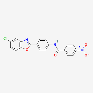 molecular formula C20H12ClN3O4 B3695098 N-[4-(5-chloro-1,3-benzoxazol-2-yl)phenyl]-4-nitrobenzamide 