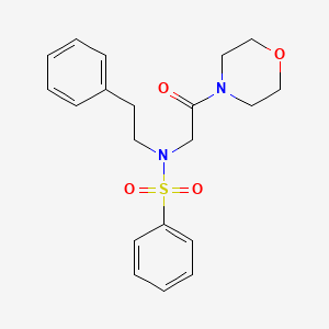 molecular formula C20H24N2O4S B3695154 N-[2-(morpholin-4-yl)-2-oxoethyl]-N-(2-phenylethyl)benzenesulfonamide 