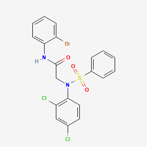 molecular formula C20H15BrCl2N2O3S B3695173 N~1~-(2-bromophenyl)-N~2~-(2,4-dichlorophenyl)-N~2~-(phenylsulfonyl)glycinamide 