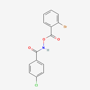 molecular formula C14H9BrClNO3 B3695319 N-(2-bromobenzoyloxy)-4-chlorobenzamide 