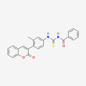 molecular formula C24H18N2O3S B3695342 N-{[3-methyl-4-(2-oxo-2H-chromen-3-yl)phenyl]carbamothioyl}benzamide 