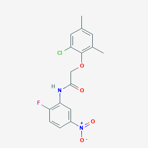 molecular formula C16H14ClFN2O4 B3695397 2-(2-chloro-4,6-dimethylphenoxy)-N-(2-fluoro-5-nitrophenyl)acetamide 