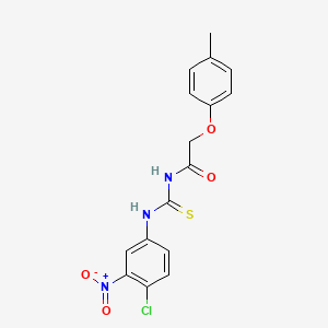 molecular formula C16H14ClN3O4S B3695466 N-[(4-chloro-3-nitrophenyl)carbamothioyl]-2-(4-methylphenoxy)acetamide CAS No. 4362-39-4