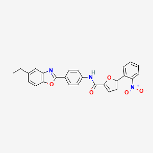molecular formula C26H19N3O5 B3695474 N-[4-(5-ethyl-1,3-benzoxazol-2-yl)phenyl]-5-(2-nitrophenyl)-2-furamide 