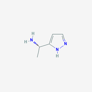 molecular formula C5H9N3 B036955 (S)-1-(1H-pyrazol-3-yl)ethanaMine CAS No. 1268522-33-3