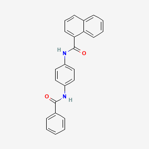 molecular formula C24H18N2O2 B3695553 N-(4-benzamidophenyl)naphthalene-1-carboxamide 