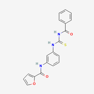 molecular formula C19H15N3O3S B3695776 N-(3-{[(phenylcarbonyl)carbamothioyl]amino}phenyl)furan-2-carboxamide 