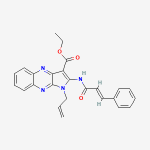 molecular formula C25H22N4O3 B3695869 ethyl 1-allyl-2-(cinnamoylamino)-1H-pyrrolo[2,3-b]quinoxaline-3-carboxylate 
