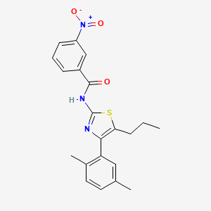 molecular formula C21H21N3O3S B3696049 N-[4-(2,5-dimethylphenyl)-5-propyl-1,3-thiazol-2-yl]-3-nitrobenzamide 