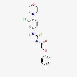 molecular formula C20H22ClN3O3S B3696070 N-{[3-chloro-4-(morpholin-4-yl)phenyl]carbamothioyl}-2-(4-methylphenoxy)acetamide 