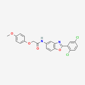 molecular formula C22H16Cl2N2O4 B3696121 N-[2-(2,5-dichlorophenyl)-1,3-benzoxazol-5-yl]-2-(4-methoxyphenoxy)acetamide 