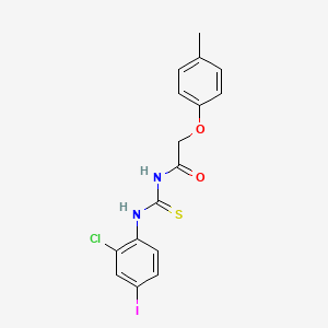 molecular formula C16H14ClIN2O2S B3696134 N-{[(2-chloro-4-iodophenyl)amino]carbonothioyl}-2-(4-methylphenoxy)acetamide 