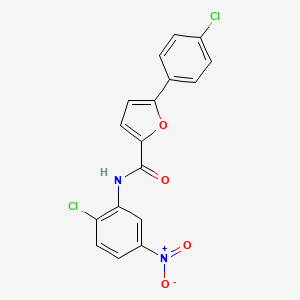 molecular formula C17H10Cl2N2O4 B3696148 N-(2-chloro-5-nitrophenyl)-5-(4-chlorophenyl)-2-furamide 