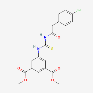 molecular formula C19H17ClN2O5S B3696276 dimethyl 5-[({[(4-chlorophenyl)acetyl]amino}carbonothioyl)amino]isophthalate 