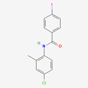 molecular formula C14H11ClINO B3696457 N-(4-chloro-2-methylphenyl)-4-iodobenzamide 