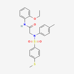 molecular formula C24H26N2O4S2 B3696470 N~1~-(2-ethoxyphenyl)-N~2~-(4-methylphenyl)-N~2~-{[4-(methylthio)phenyl]sulfonyl}glycinamide 