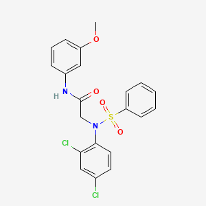 molecular formula C21H18Cl2N2O4S B3696519 N~2~-(2,4-dichlorophenyl)-N-(3-methoxyphenyl)-N~2~-(phenylsulfonyl)glycinamide 