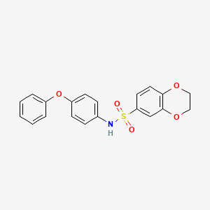 molecular formula C20H17NO5S B3696532 N-(4-phenoxyphenyl)-2,3-dihydro-1,4-benzodioxine-6-sulfonamide 