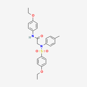 molecular formula C25H28N2O5S B3696626 N~1~-(4-ethoxyphenyl)-N~2~-[(4-ethoxyphenyl)sulfonyl]-N~2~-(4-methylphenyl)glycinamide 
