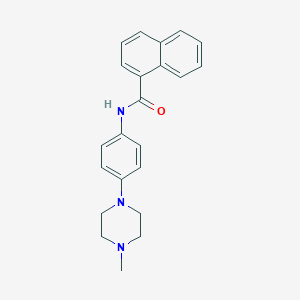 molecular formula C22H23N3O B369667 N-[4-(4-methylpiperazin-1-yl)phenyl]naphthalene-1-carboxamide CAS No. 573971-45-6