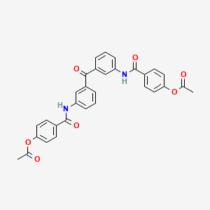 molecular formula C31H24N2O7 B3696723 carbonylbis(3,1-phenyleneiminocarbonyl-4,1-phenylene) diacetate 
