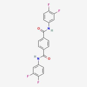 molecular formula C20H12F4N2O2 B3697013 N1,N4-BIS(3,4-DIFLUOROPHENYL)BENZENE-1,4-DICARBOXAMIDE 