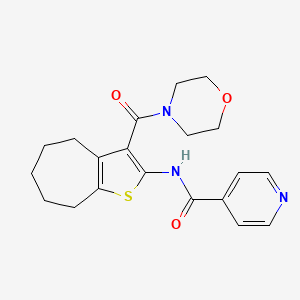molecular formula C20H23N3O3S B3697707 N-[3-(4-morpholinylcarbonyl)-5,6,7,8-tetrahydro-4H-cyclohepta[b]thien-2-yl]isonicotinamide 