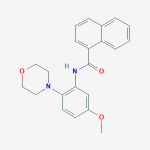 molecular formula C22H22N2O3 B370077 N-[5-methoxy-2-(4-morpholinyl)phenyl]-1-naphthamide CAS No. 897548-05-9