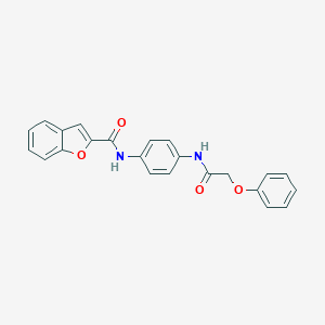 molecular formula C23H18N2O4 B370118 N-{4-[(phenoxyacetyl)amino]phenyl}-1-benzofuran-2-carboxamide CAS No. 876895-28-2