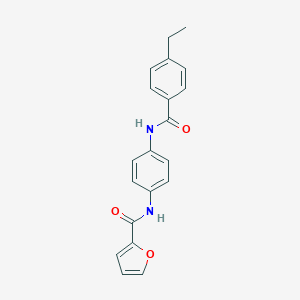 molecular formula C20H18N2O3 B370125 N-[4-[(4-ethylbenzoyl)amino]phenyl]furan-2-carboxamide CAS No. 842115-58-6