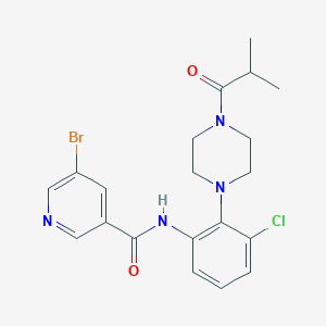 molecular formula C20H22BrClN4O2 B370455 5-bromo-N-[3-chloro-2-(4-isobutyryl-1-piperazinyl)phenyl]nicotinamide CAS No. 920430-59-7